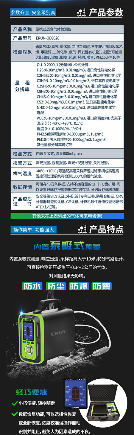 石油炼化便携式恶臭气体检测仪